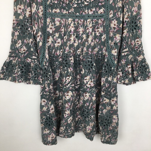 Sundance Women’s Delphine Eyelet Tunic Top Mini Dress Size PM Ladies Floral Boho - Picture 4 of 14